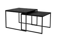 Haluta | Set van 2 salontafels Black Stack