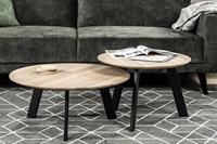 Haluta | Set van 2 salontafels Nuri eikenhout