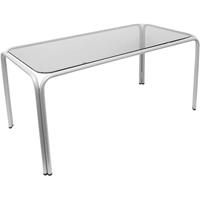 PIQUERAS Y CRESPO Tabelle Vega silbernes Rauchglas-Chassis