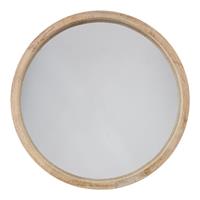 ATMOSPHERA Runder Spiegel mit Holzrahmen, Ø 52 cm