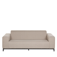 Beliani Driezitsbank stof beige/zwart ROVIGO