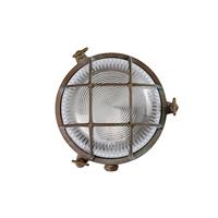 Moretti LUCE Buitenwandlamp Tortuga messing antiek, glas helder