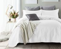 Sleeptime Bedsprei gewatteerd - Wayfair - Tweepersoons - Luxe Uitstraling - 260 x 250 cm - Wit