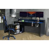 FORTE Gamingtisch Tezaur 200 cm breit mit RGB-Beleuchtung - MD110952