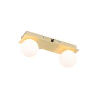 QAZQA Moderne wandlamp messing IP44 2-lichts - Cederic