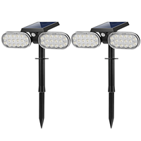 HOFTRONIC™ 2x Solar LED Tuinspot Pato PIR met bewegingssensor 6000K daglicht wit Prikspot Grondspot