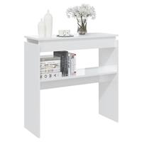 vidaXL Wandtafel 80x30x80 cm spaanplaat hoogglans wit