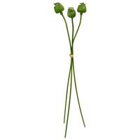 Kunst Papaver bundel x 3 55cm groen