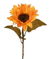 Zonnebloem kunsttak M 65 cm oranje