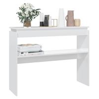 vidaXL Wandtafel 102x30x80 cm spaanplaat hoogglans wit