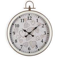 BIGBUY HOME Cozy Dekorative Wanduhr für die Küche, das Wohnzimmer, 73,5x5x60cm - Schwarz und weiß