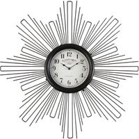 VERSA Maputo Dekorative Wanduhr für die Küche, das Wohnzimmer, 68x6,5x68cm - Schwarz