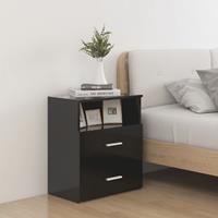 vidaxl Nachtkastjes 2 st 50x32x60 cm zwart