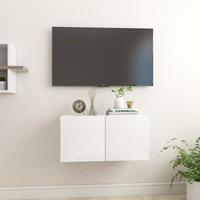 vidaXL Tv-hangmeubel 60x30x30 cm hoogglans wit