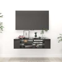 vidaXL Tv-hangmeubel 100x30x26,5 cm spaanplaat hoogglans zwart