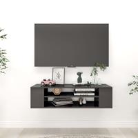 vidaXL Tv-hangmeubel 100x30x26,5 cm spaanplaat hoogglans grijs