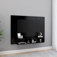 vidaXL Tv-wandmeubel 120x23,5x90 cm spaanplaat zwart