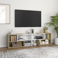 VidaXL TV-Schrank Weiß Sonoma-Eiche 149x30x52 cm Spanplatte 
