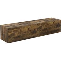 [EN.CASA] Hängeboard Evaton 140x33x30 cm mit 2 Ablageflächen Walnuss-Optik