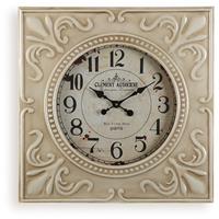 VERSA Dolphin Dekorative Wanduhr für die Küche, das Wohnzimmer, 60x6x60cm - Beige - 
