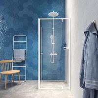 Sealskin get wet Contour Draaideur met zijwand 90x90x200 cm, 6 mm helder veiligheidsglas Mat wit CD180906025100