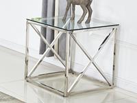 Mobistoxx Vierkante salontafel OCTOPUS 55 cm zilver