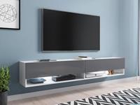 Mobistoxx TV-meubel ACAPULCO 2 klapdeuren 180 cm wit/grijs zonder led