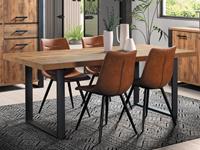 Mobistoxx Eettafel LIEZE 170 cm tropix hout met U-poten