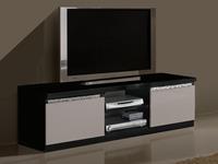 Mobistoxx Tv-meubel REBECCA 2 deuren hoogglans zwart/hoogglans wit