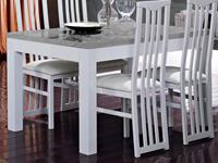 Mobistoxx Eettafel ROMEO 160 cm marber/wit