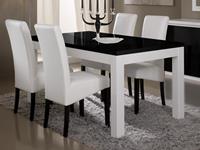 Mobistoxx Eettafel ROMEO 190 cm hoogglans wit/hoogglans zwart
