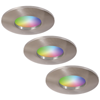Homeylux Set van 3 stuks smart WiFi RGBWW LED inbouwspots Vegas  IP44