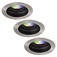 Hofronic Set van 3 stuks smart WiFi LED inbouwspots Mesa RGBWW kantelbaar RVS IP20