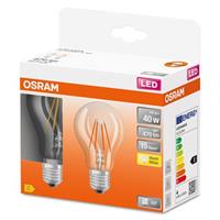 Osram ledfilamentlamp Retrofit Classic A warm wit E27 4W 2st.