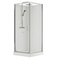 Nemo Spring Vidrio Douchecabine - 90x90cm - draaideur - vaste wand - veiligheidsglas - verstelbaar - thermostatisch VMVGF90T-1B