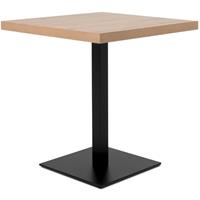 Finori - Esstisch Beistelltisch Säulentisch ca. 80 x 80 cm QUADRATO 70 Artisan Eiche / Schwarz-'SW16020'