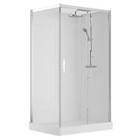 Nemo Spring Vidrio Douchecabine - rechts - 120x90cm - schuifdeur - vaste wanden - veiligheidsglas - thermostatische douchekraan VMV2P290DT-1B
