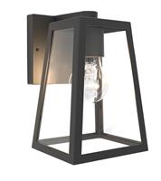 Eco-Light Buitenwandlamp Fia in matzwart met helder glas