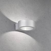 FISCHER & HONSEL LED-Außenwandleuchte Torres, rund, silber