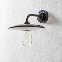 Moretti LUCE Buitenwandlamp Golfo, antiek messing, glas helder