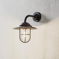 Moretti LUCE Buitenwandlamp Chalet, antiek messing, helder