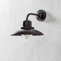 Moretti LUCE Buitenwandlamp Patio antiek messing, glas helder