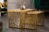 Invicta Interior Salontafel 2-delig Astract 50cm Goud - 40899