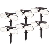 HOFTRONIC™ 6x Solar LED Prikspot Pato PIR met bewegingssensor 6000K daglicht wit