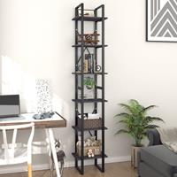 vidaXL Bücherregal 6 Fächer Grau 40x30x210 cm Spanplatte 