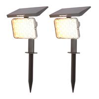 HOFTRONIC™ 2x Eagle LED Solar Tuinspot Prikspot Dual Color IP65 Spatwaterdicht