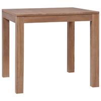 vidaXL Esstisch Massivholz Teak mit natürlichem Finish 82×80×76 cm 