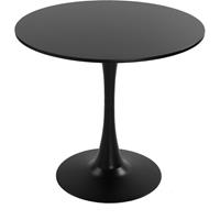 BIGBUY HOME Versa Chamonix Esstisch für Küche, Terrasse, Garten- oder Esszimmer, Maßnahmen (bei X l x a) 73 x 80 x 80 cm, Holz, PVC und Metall, schwarz