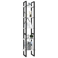 vidaXL Boekenkast met 5 schappen 40x30x175 cm spaanplaat wit