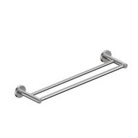 Fortifura Calvi Handdoekhouder - dubbel - rond - Geborsteld RVS PVD (RVS) SW639929
